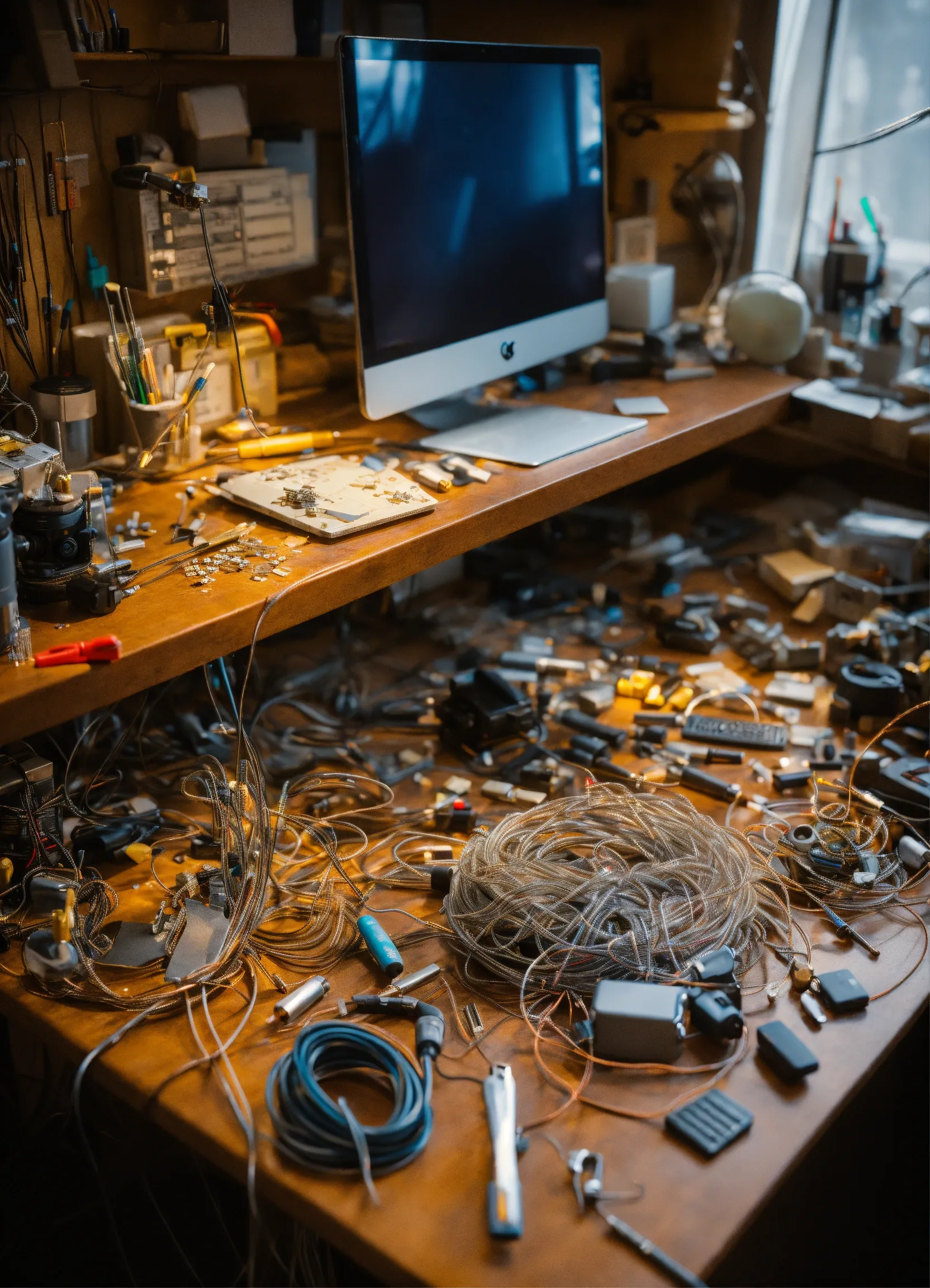Person looking stressed at cluttered phone screen